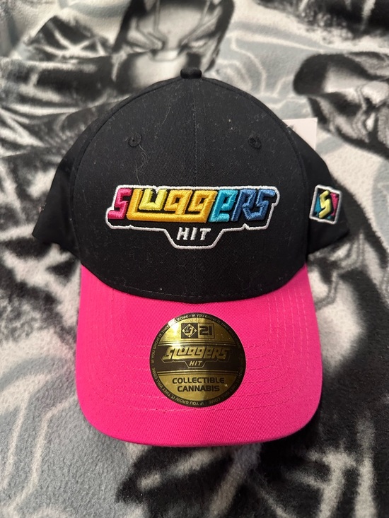 sluggers hit Other - Sluggers Hit - Black & Pink Logo Adjustable Baseball Cap